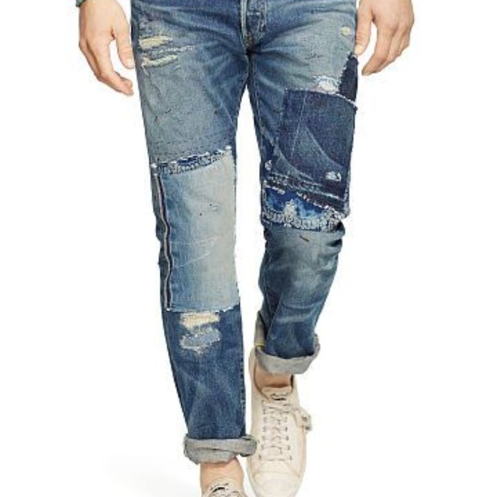 Polo Ralph Lauren Men's Slim Distressed Jeans